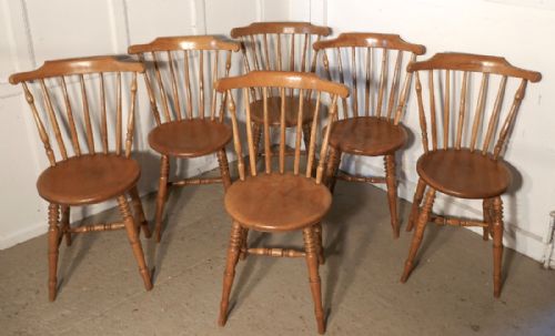 Set of 6 Beech & Ash Country Kitchen Dining Chairs
