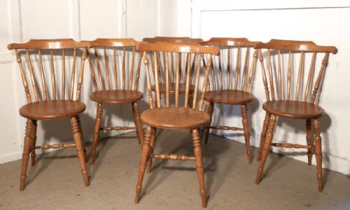 fig 1. Set of 6 Beech & Ash Country Kitchen Dining Chairs