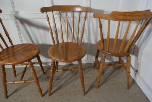 fig 2. Set of 6 Beech & Ash Country Kitchen Dining Chairs