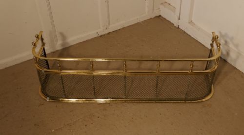 fig 3. A Large Victorian Brass Nursery Fender