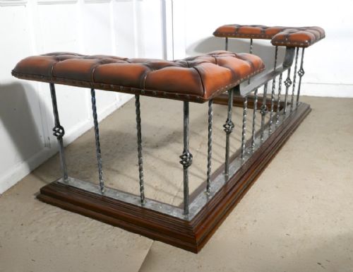 fig 1. A Large Polished Steel and Leather Club Fender
