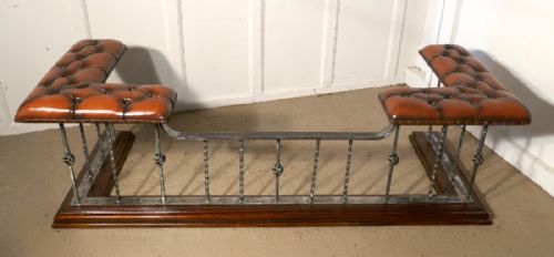 fig 3. A Large Polished Steel and Leather Club Fender