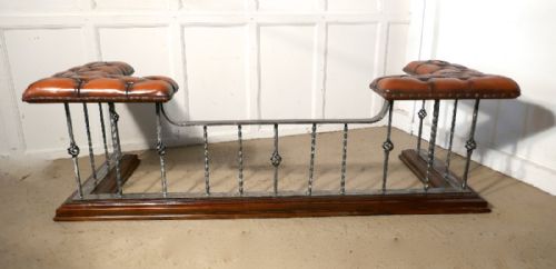 fig 4. A Large Polished Steel and Leather Club Fender