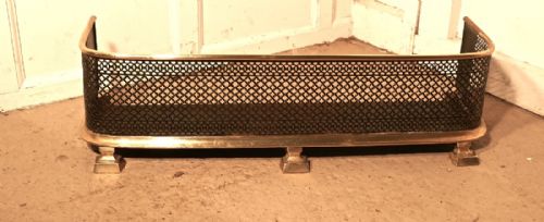 fig 1. Victorian Brass and Iron Fender or Nursery Guard