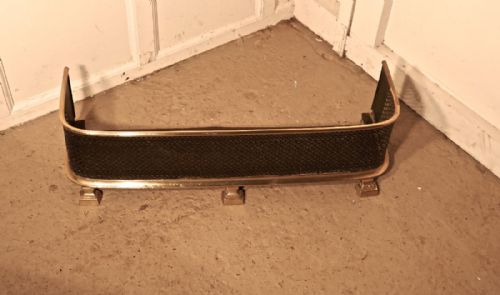 fig 2. Victorian Brass and Iron Fender or Nursery Guard