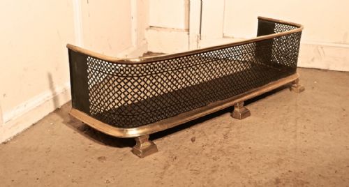 fig 3. Victorian Brass and Iron Fender or Nursery Guard