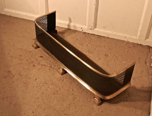 fig 4. Victorian Brass and Iron Fender or Nursery Guard