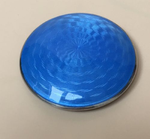 fig 2. Charming German Sterling Silver Guilloche Enamel Compact Case