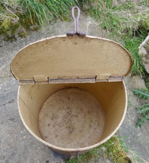 fig 2. Large Victorian Painted Metal Flour Bin