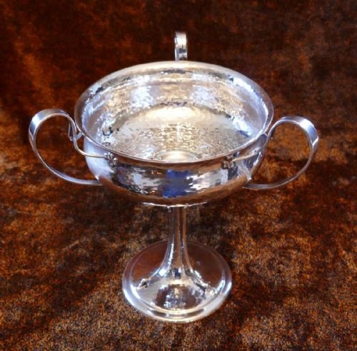 fig 1. Arts and Crafts Centre Piece Bowl, beaten silver by James Dixon & Sons