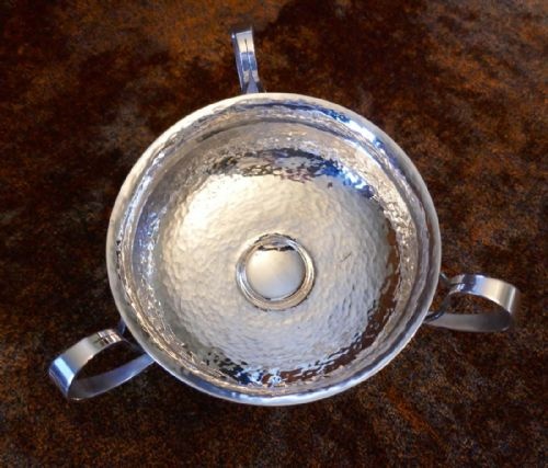 fig 2. Arts and Crafts Centre Piece Bowl, beaten silver by James Dixon & Sons