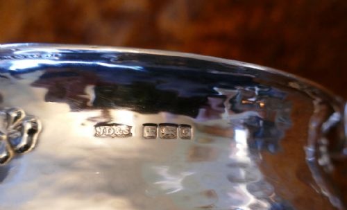 fig 3. Arts and Crafts Centre Piece Bowl, beaten silver by James Dixon & Sons