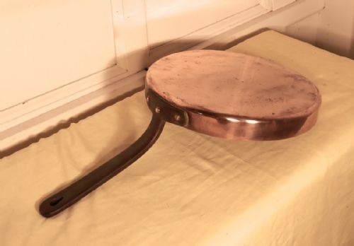 Large 18th Century Copper Frying Pan