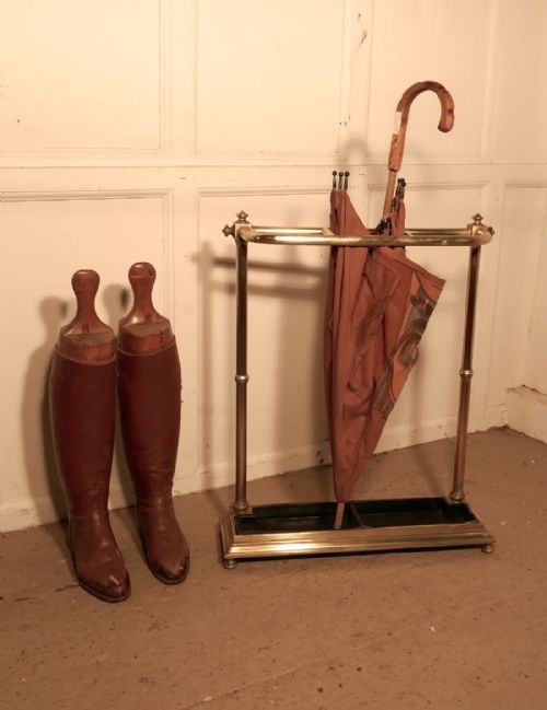 fig 1. A Victorian Brass and Cast Iron Walking Stick Stand or Umbrella Stand