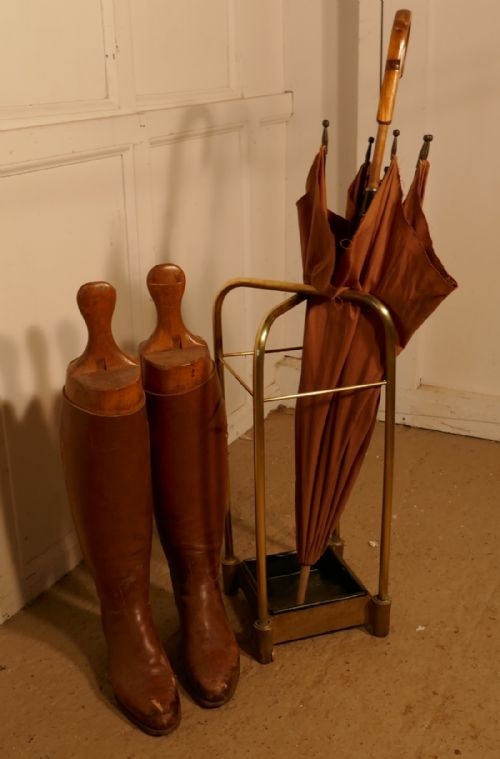 An Unusual Victorian Brass and Cast Iron Stick Stand or Umbrella Stand