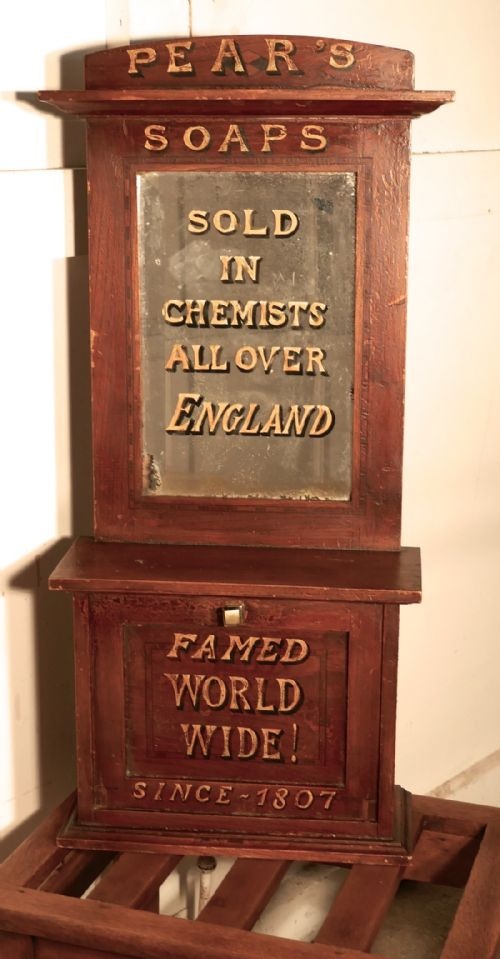 Victorian Mahogany Sign Painted Chemist’s or Bathroom Cupboard