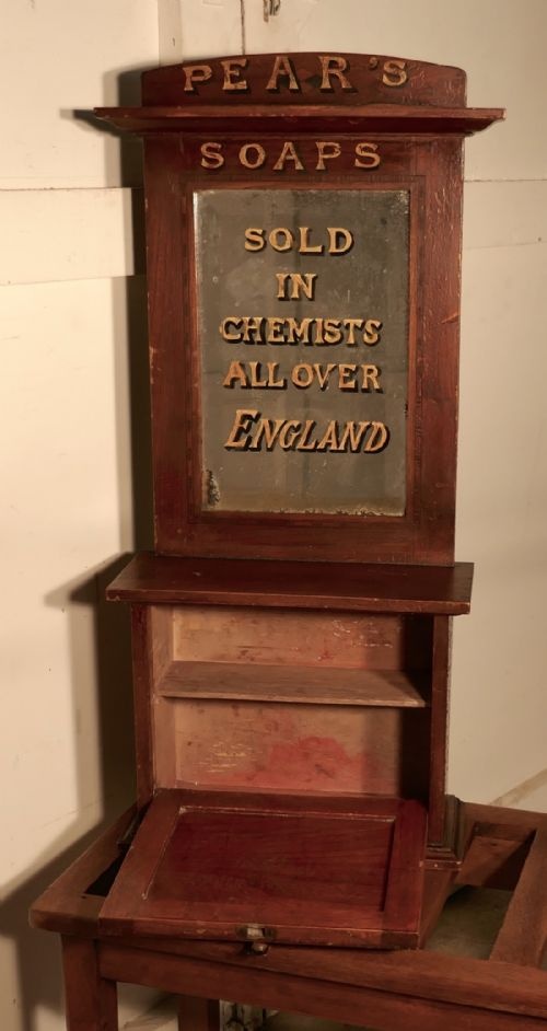 fig 2. Victorian Mahogany Sign Painted Chemist’s or Bathroom Cupboard 