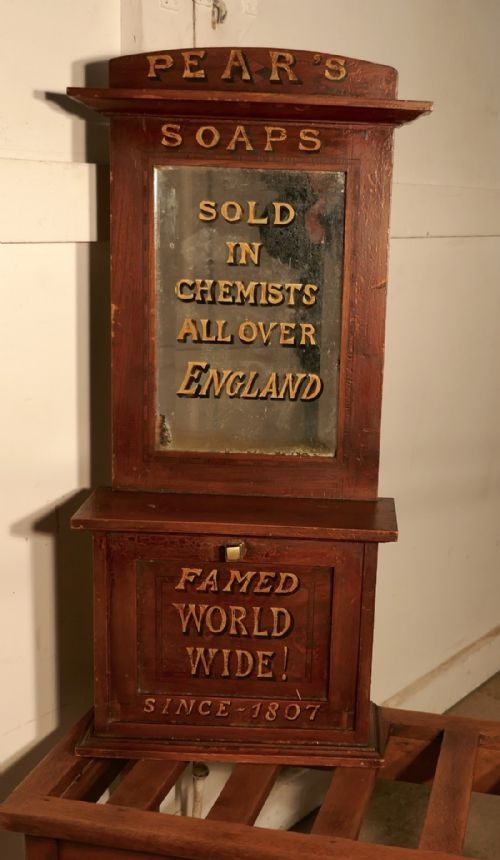 fig 3. Victorian Mahogany Sign Painted Chemist’s or Bathroom Cupboard 