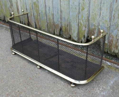 fig 1. A Victorian Brass and Iron Club Fender