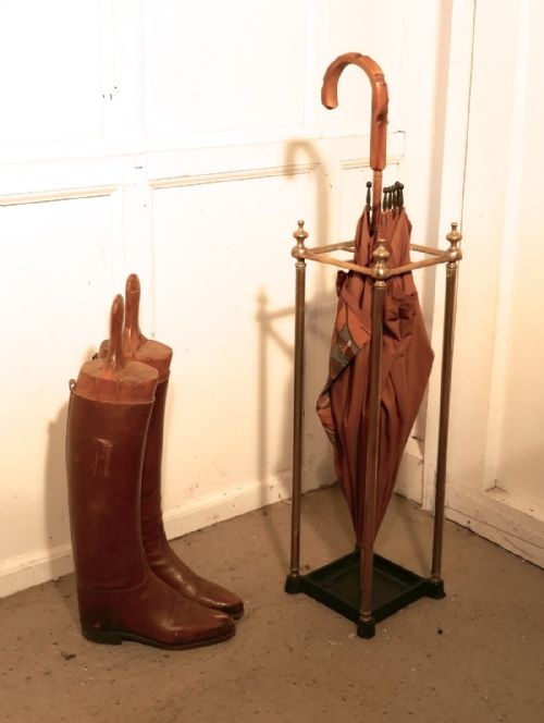 fig 2. A Petit Victorian Brass and Cast Iron Walking Stick Stand or Umbrella Stand
