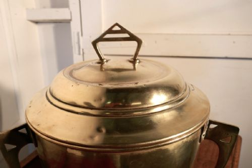 fig 2. Arts and Crafts Brass Ice Bucket Champagne Wine Cooler