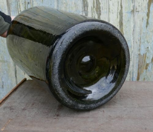 fig 2. Giant 19th Century Greek Olive Oil Bottle with Gold Number and Lable