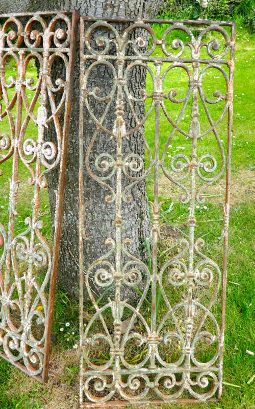 fig 2. A Pair of Large French Cast Iron Arts and Crafts Door Panels