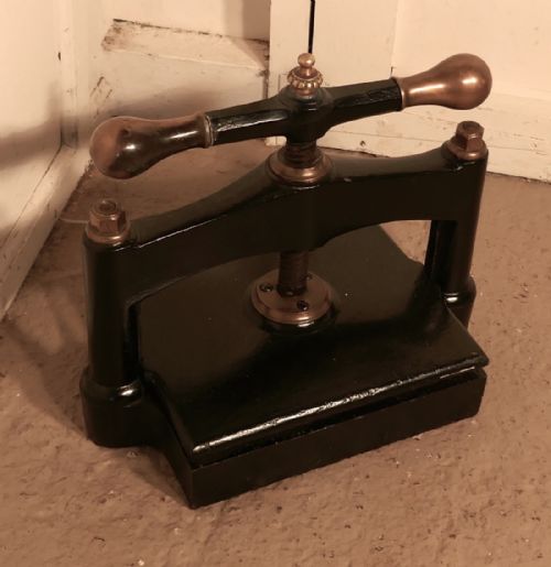 fig 4. A 19th Century, Brass and Cast Iron Flower or Book Press