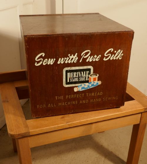 fig 1. Perivale Silk Threads Haberdashery Advertising Drawer Cabinet