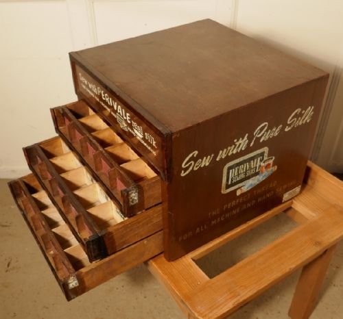 fig 3. Perivale Silk Threads Haberdashery Advertising Drawer Cabinet