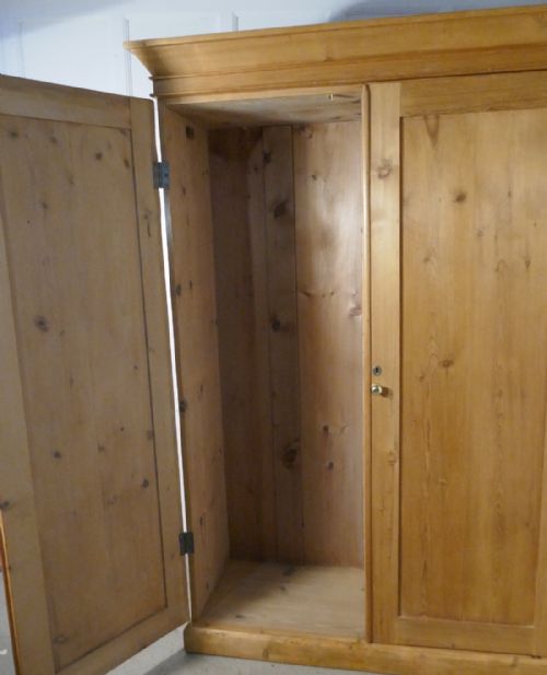 fig 1. A Victorian Stripped Pine Wardrobe Compactum