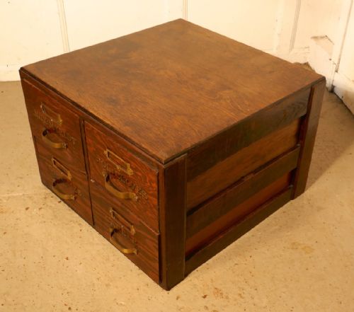 fig 1. Filing Cabinet, Chemist Drawers with Gold Lettering