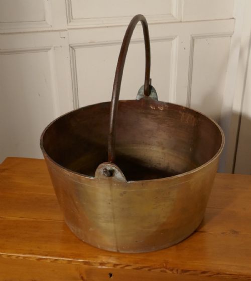 Very Heavy 19th Century Brass Preserving or Jam Pan