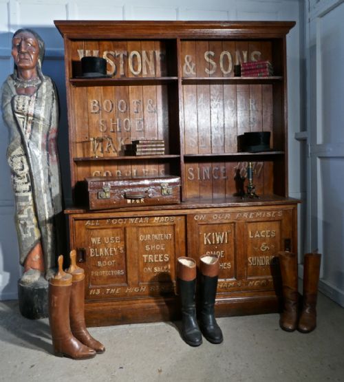 fig 1. 19th Century Oak Dresser Painted for Shoe Shop Display,