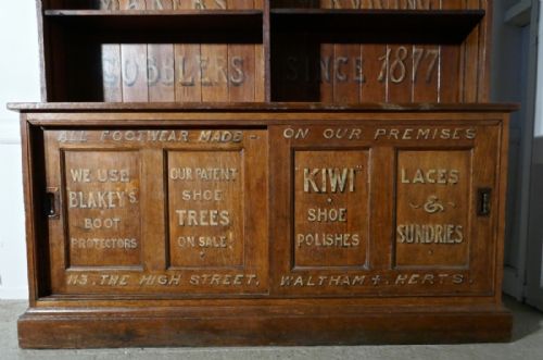 fig 2. 19th Century Oak Dresser Painted for Shoe Shop Display,