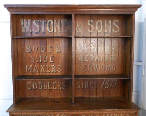 fig 3. 19th Century Oak Dresser Painted for Shoe Shop Display,
