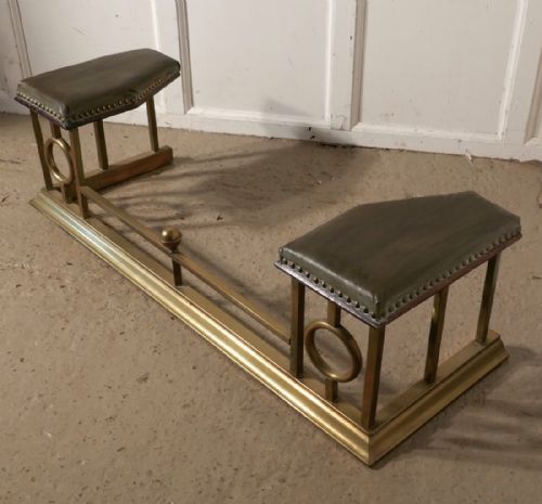 fig 2. Dainty Brass and Leather Club Fender