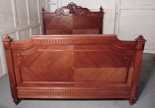 fig 2. French Carved Walnut Double Bed