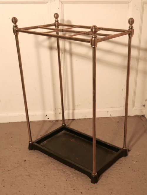A Victorian Brass and Cast Iron Stick Stand or Umbrella Stand
