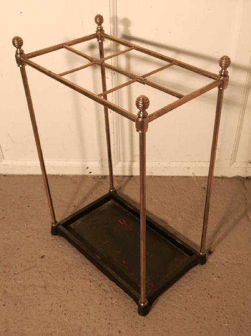 fig 1. A Victorian Brass and Cast Iron Stick Stand or Umbrella Stand