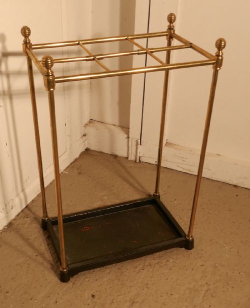 fig 2. A Victorian Brass and Cast Iron Stick Stand or Umbrella Stand
