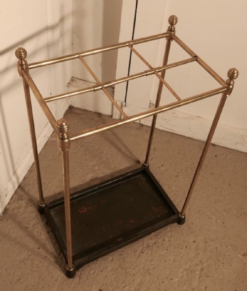 fig 3. A Victorian Brass and Cast Iron Stick Stand or Umbrella Stand