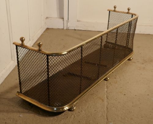 A Victorian Brass and Iron Fender or Fireguard