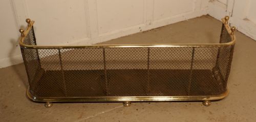 fig 1. A Victorian Brass and Iron Fender or Fireguard