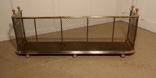 fig 2. A Victorian Brass and Iron Fender or Fireguard