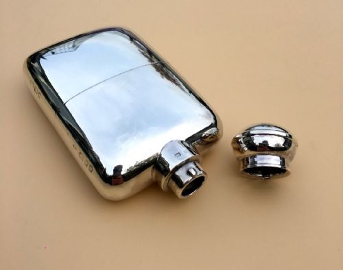 fig 2. A Solid Silver Hall Marked Hip Flask and Cup by Mappin & Webb 1929