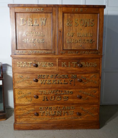 A Victorian Blonde Mahogany Press, Advertising Shop Display