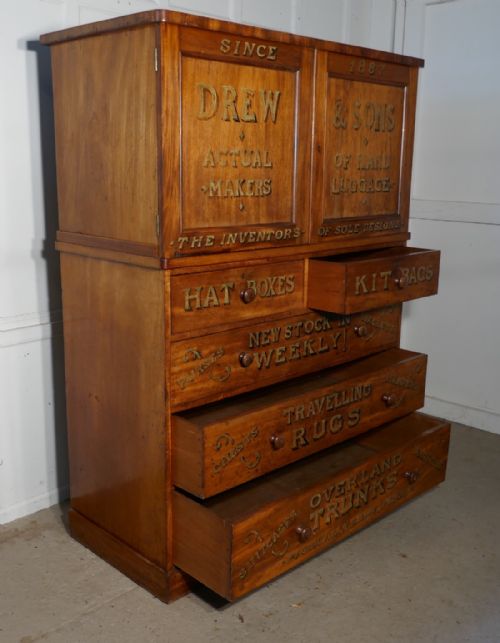 fig 1. A Victorian Blonde Mahogany Press, Advertising Shop Display
