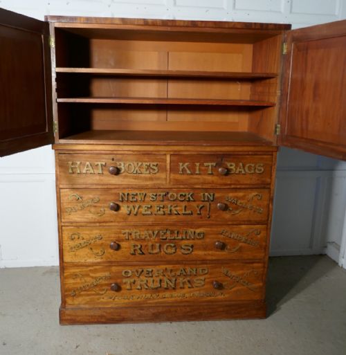fig 3. A Victorian Blonde Mahogany Press, Advertising Shop Display