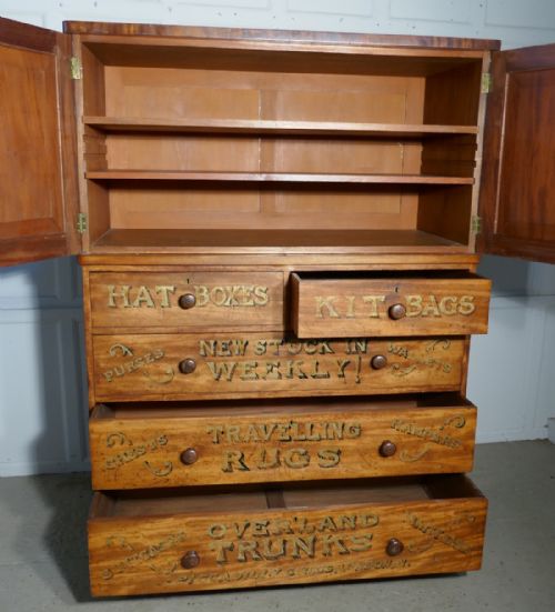 fig 5. A Victorian Blonde Mahogany Press, Advertising Shop Display